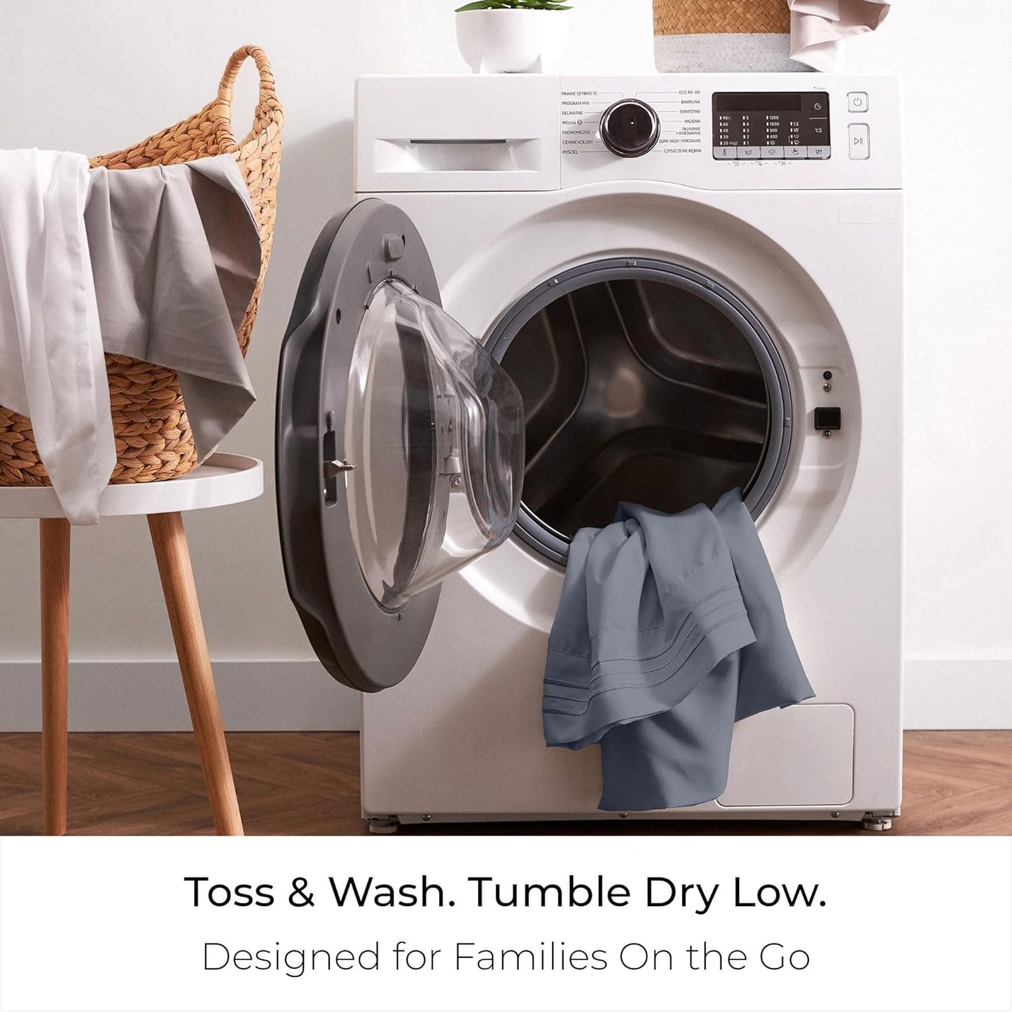 Mellanni King Sheets Set - 4 PC Iconic Collection Bedding - Hotel Luxury, Extra Soft, Cooling Bed Sheets - Wrinkle, Fade, Stain Resistant (King, Mineral Gray)