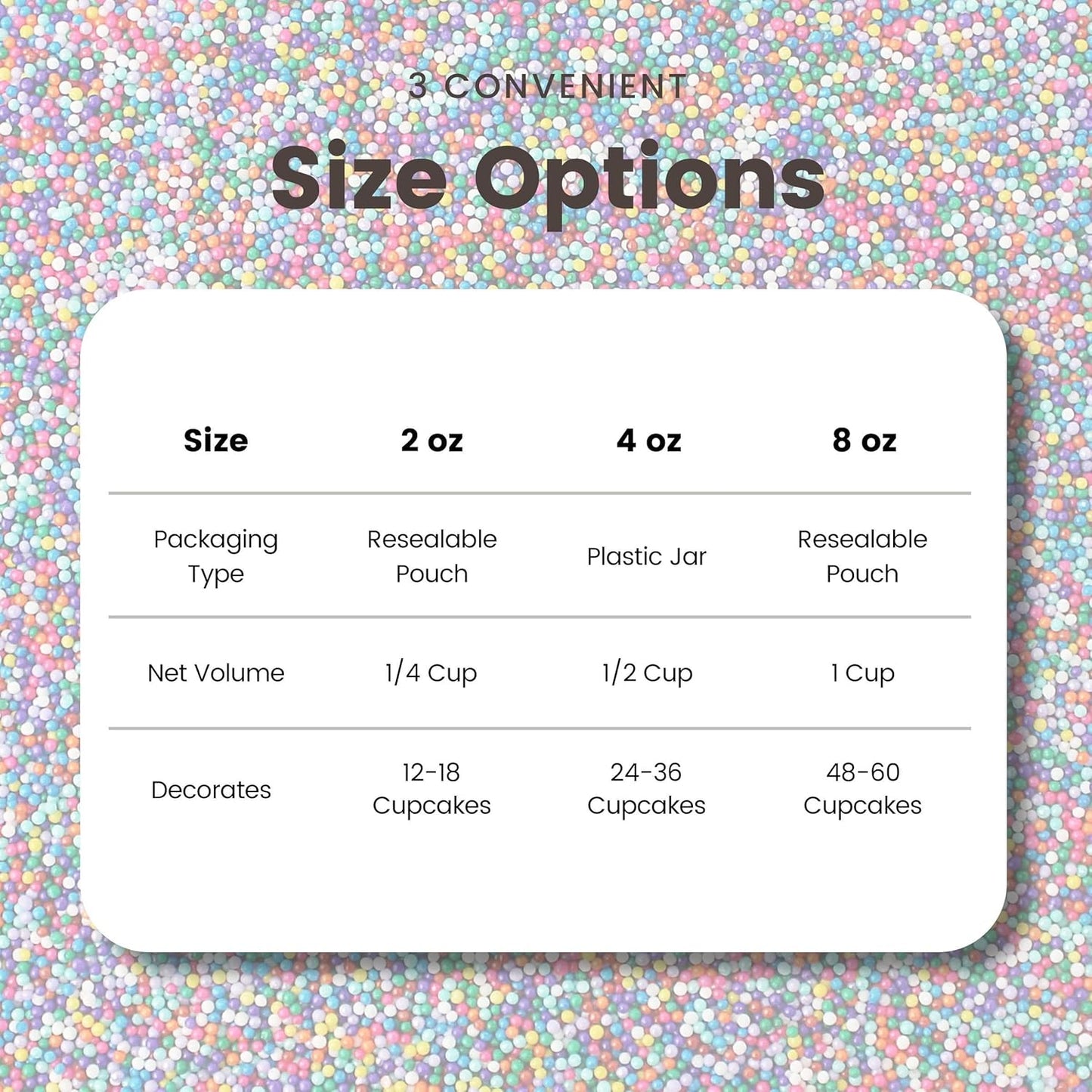 Sprinkle Pop Cool Rainbow Nonpareil Sprinkle Mix| with hues of Blue Purple Pink Non Pareil Sprinkles| Decorating Nonpareils Made in USA for Birthday Cupcakes Donuts Cakes Cookies, 2oz