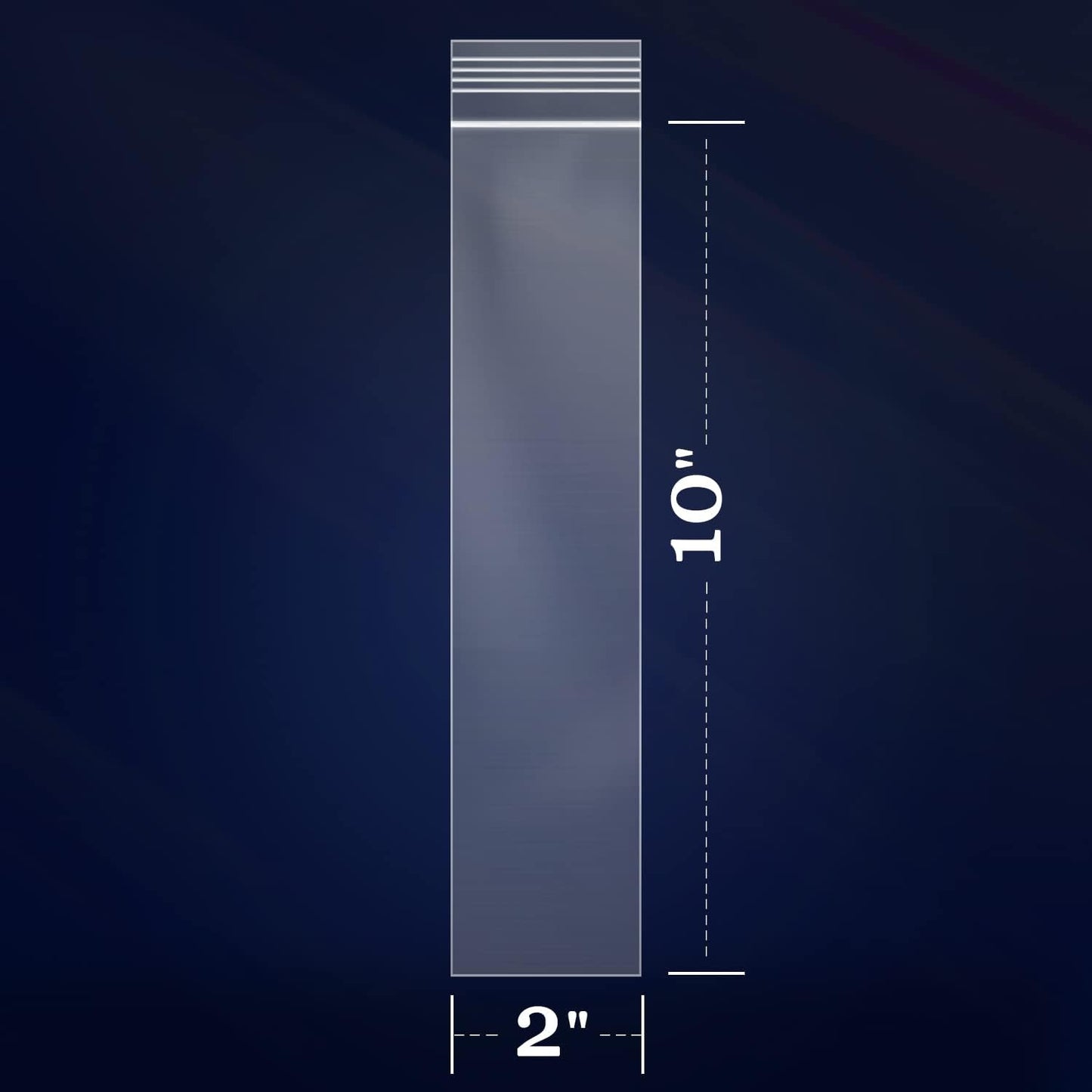 iMailer - 200 Pcs - 2" x 10" Incense Bags-Resealable Zip Bags for Snack, Necklaces, Jewelry, Packaging & Shipping