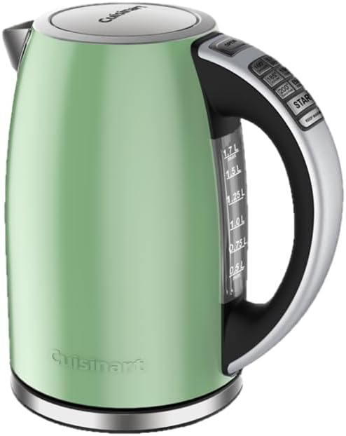 Cuisinart 1.7-Liter Stainless Steel Cordless Electric Kettle with 6 Preset Temperatures (Pistachio)