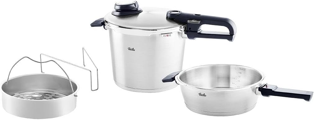 Fissler Vitavit Premium Pressure Cooker and Pressure Skillet Set, 2.6 Quart and 6.3 Quart