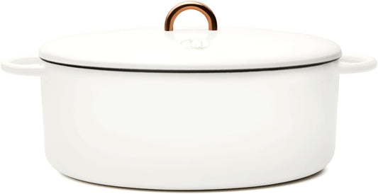 Great Jones Dutchess Cast Iron Dutch Oven Pot With Lid (Salt) - Large 6.75 Quart Size, Dual Handles - All Stovetop Safe - 500° Dutch Oven For Bread Baking | Dishwasher Friendly