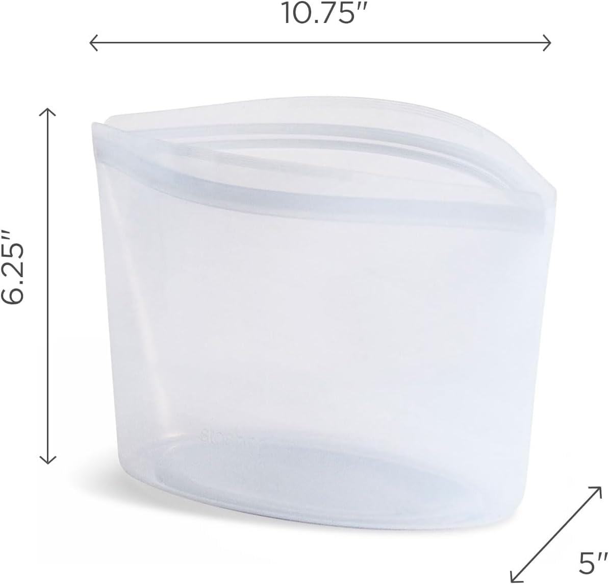 Stasher Premium Silicone Reusable Food Storage Bowl, Clear, Microwave, Sous Vide, Dishwasher, Oven and Freezer Safe, BPA Free, Leak-free, Eco-friendly, 6-Cup Bowl