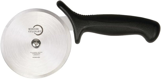 Mercer Culinary Millennia Pizza Cutter with Black Handle, 4 Inch Wheel, Stainless Steel