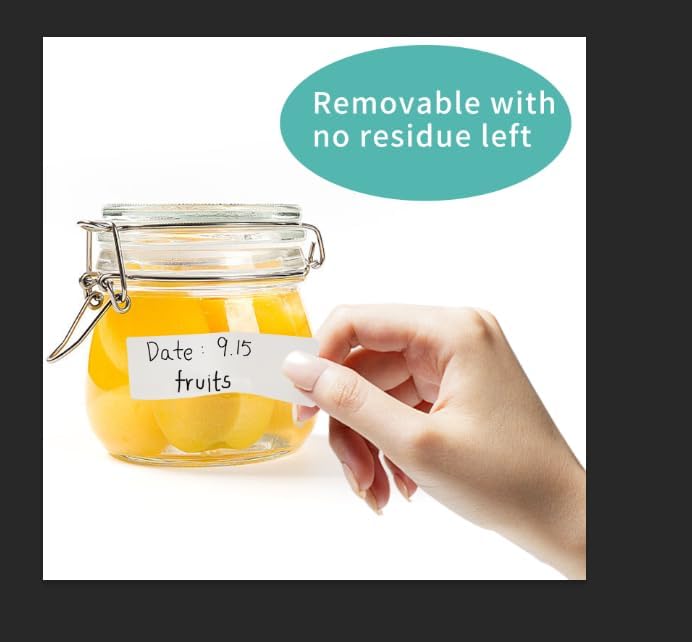 Removable Freezer Labels Stickers, 1 x 3 Inch Blank Removable Freezer Labels Food Storage Stickers, Date Label Waterproof Oil Resistant Easy Clean No Residue