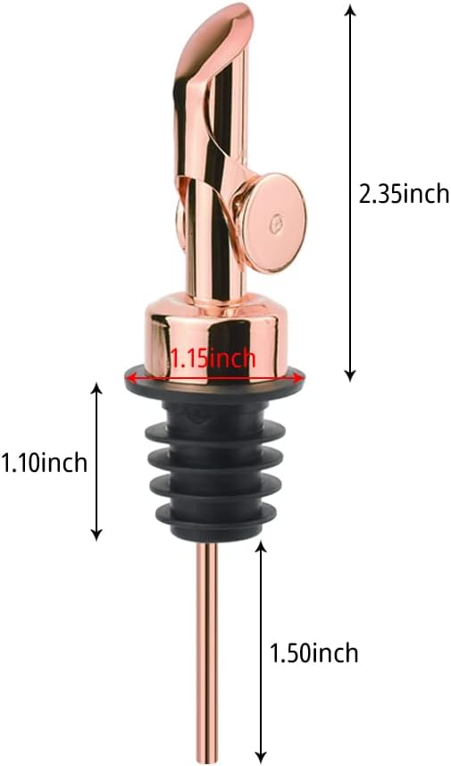 MEETSWEET Olive oil dispenser spout, pour spouts，304stainless steel automatic opening and closing spout, leak-proof, for olive oil, vinegar, wine and other liquid bottles (304gold)