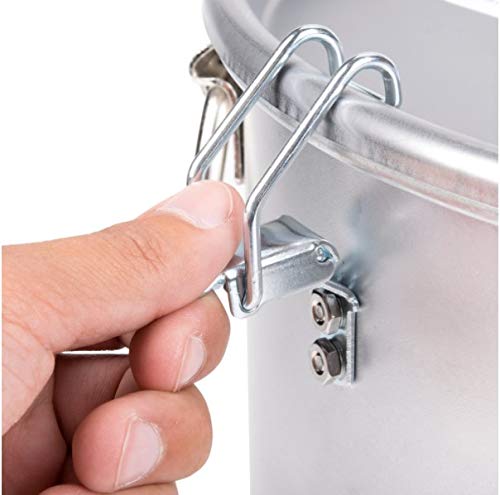 MirOil 7 Gallon Oil Disposal Caddy with Caster Wheels, USA Made Deep Fryer Grease Bucket Pot with Lid Lock & Lock Clip, 35Lb. Frying Oil Disposal Storage Container, Filtering Hot Cooking Grease - 40LC