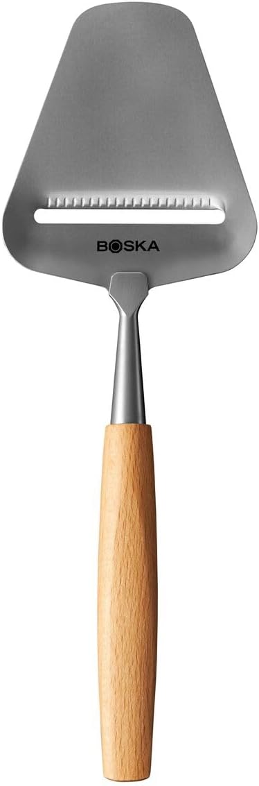 Boska cheese slicer Amigo/Slicer for mature and aged cheese/Ergonomic handle/Stainless steel/Beech wood/Non-stick thanks to BSF treatment/Also for slicing vegetables