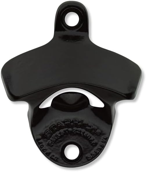 STARR "X" Wall Mounted Bottle Opener – Black Powder Coated Cast Iron