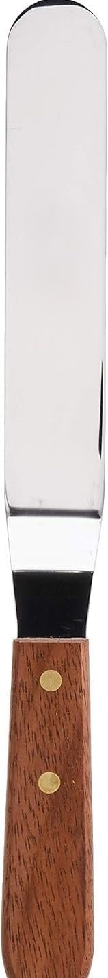 Icing Spatula | Professional Cake Angled Offset Spatula with 4.5" Stainless Steel Blade | Thickened Frosting Knife with Durable Wooden Handle for Cake Decorating, Pastry & Baking [2PK]