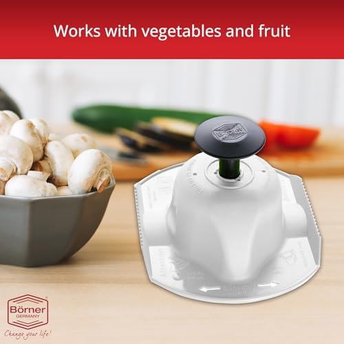Borner Safety Food Holder - Finger Anti-Cut Protectors for Vegetable or Fruit Grater, Food Slicer Cutter, Cheese Grater, Kitchen Fruit & Vegetable Holder for Slicing, - One Size, White