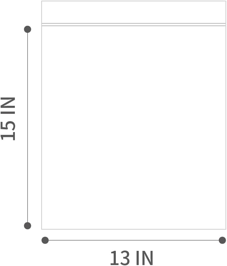 13" X 15" (500 Bags) 2 Mil Clear Reclosable Zip Plastic Poly Bags, 2 Gallons with Resealable Lock Seal Zipper