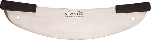 New Star 50646 Commercial Grade Stainless Steel Rocker-Style Deluxe Pizza Knife, 20-Inch