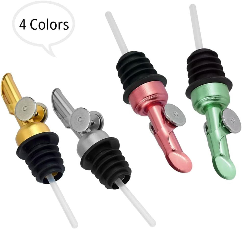 MEETSWEET Olive Oil Dispenser, Stainless Steel Automatic Opening/Closing Spout, Leak-Proof for Oil, Vinegar, Wine & More, Multicolor