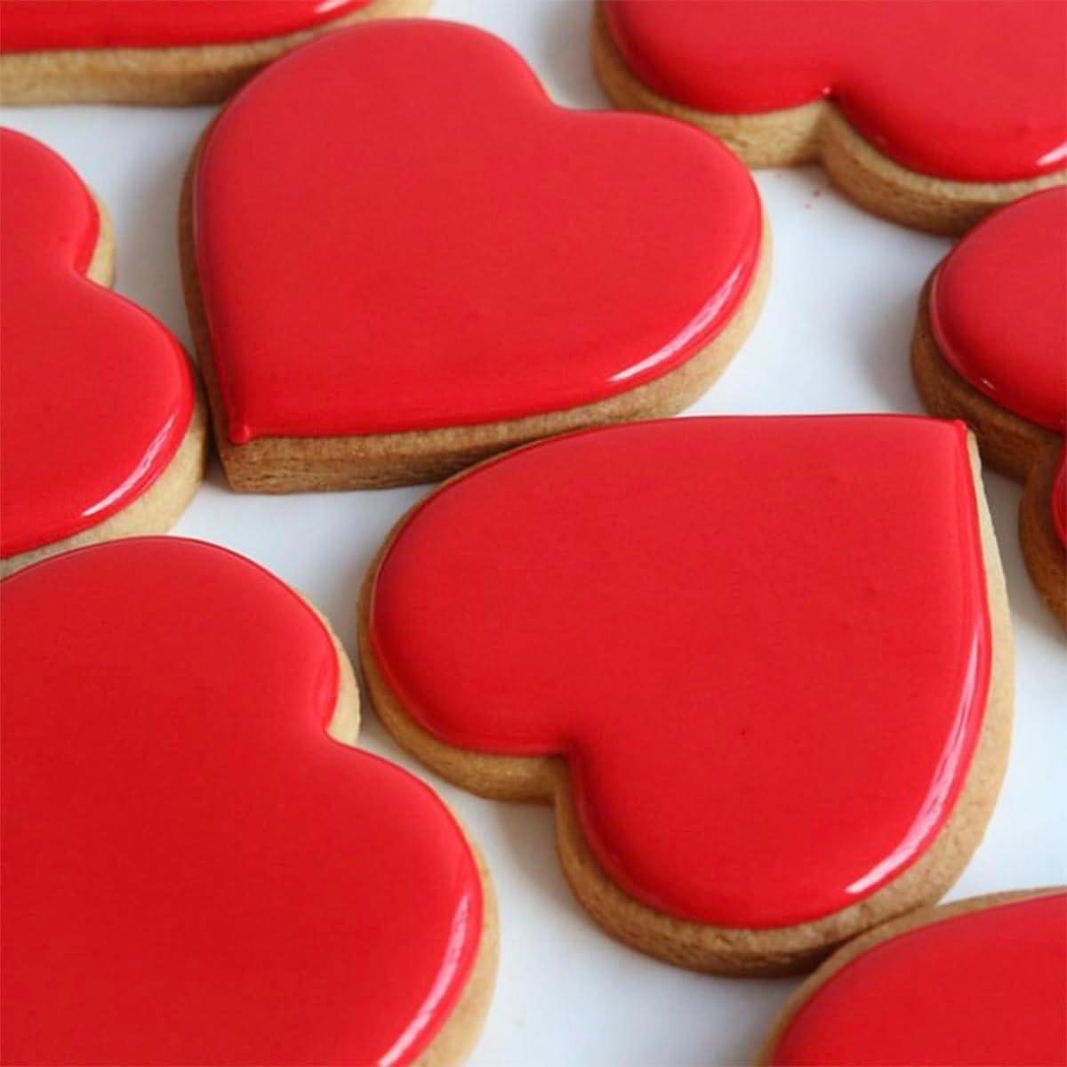 Heart Cookie Cutters Set 6Pcs, Stainless Steel Sturdy Metal Fondant Cookie Cutters Biscuit Mold Kitchen Accessories Tool, Valentine's Day Holiday Birthday Family Party