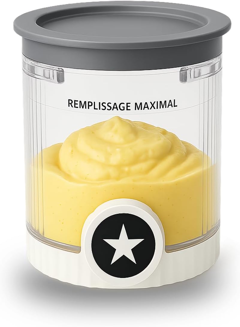 1 Pack Pint Container Replacement for Ninja Creami Swirl NC700/NC701 Series, 16oz BPA-Free Ice Cream Pints with Lids, Leak-Proof & Dishwasher Safe (Grey)