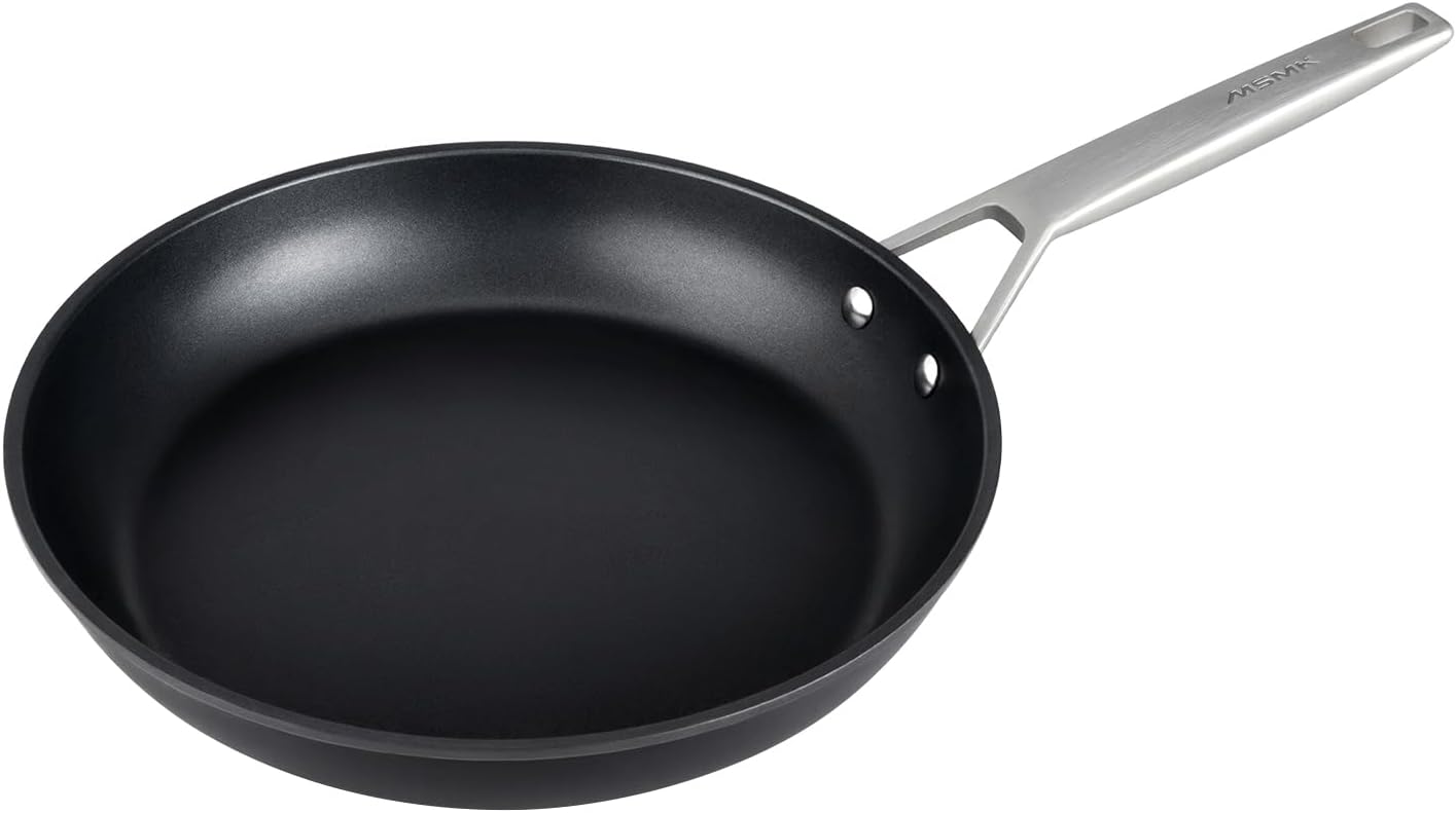 MsMk 10 inch Nonstick Frying Pan, Carbonize also Non-Stick Saute Pans, PFAS & PFOA Free Non-Toxic, Scratch-resistant, All Stovetops for Induction, Ceramic and Gas Cooktops, Dishwasher & Oven Safe