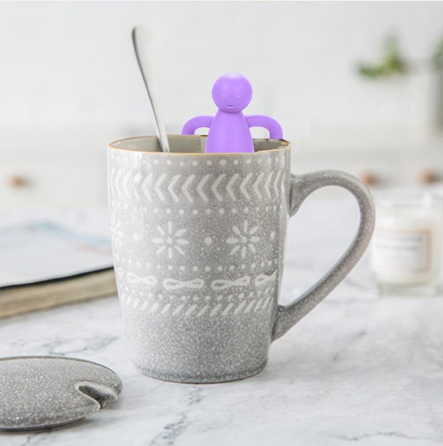 Leden Loose Leaf Tea Steeper Cute Tea Infuser for Girl Kids Extra Fine Mesh Tea Ball Stainless Steel Tea Filter for Cup Mug Pot Purple
