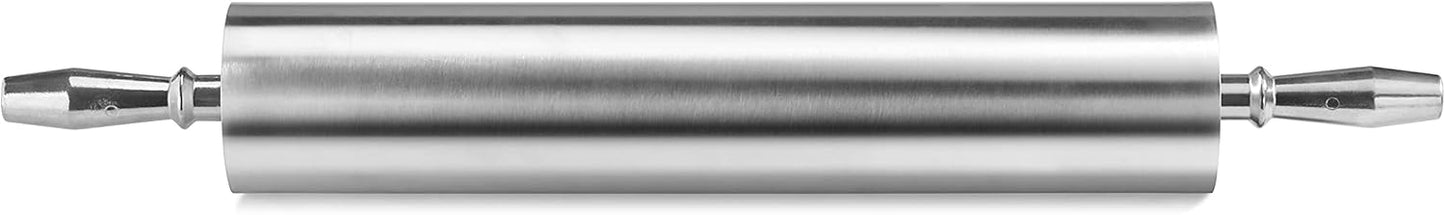 New Star Foodservice Extra Heavy Duty Restaurant Aluminum Rolling Pin, 18", Silver