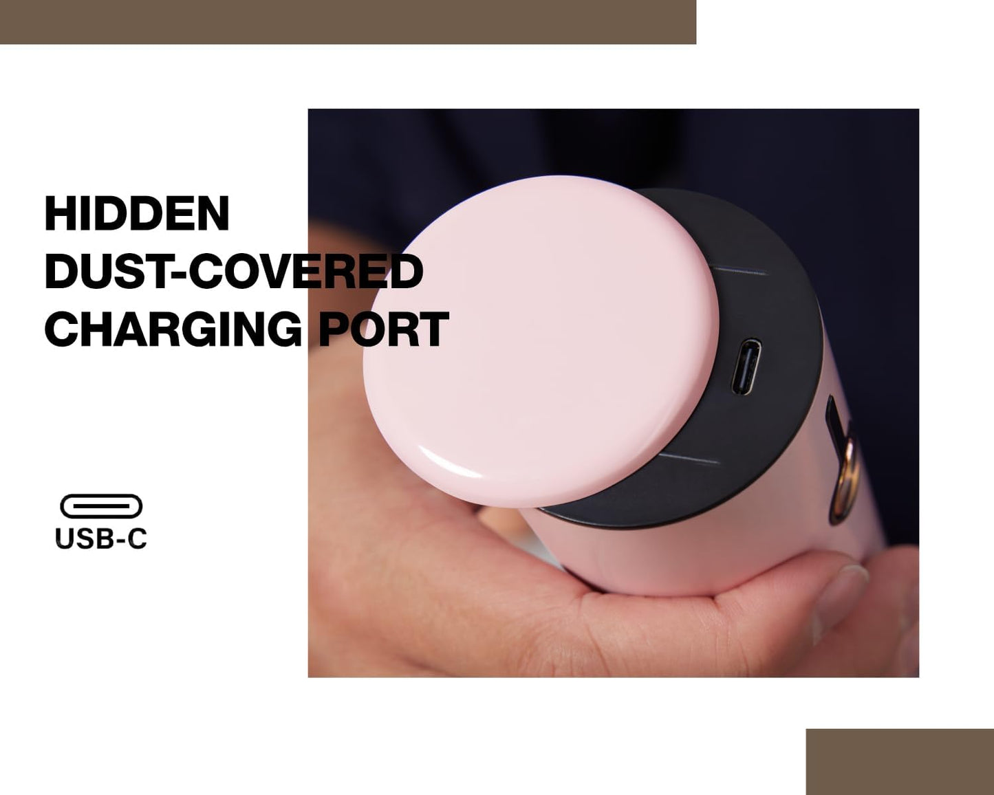 Electric Pepper Grinder and Salt Mill Set - Large Capacity USB Rechargeable Automatic Grinder with Dual LED Lights, One-Handed Operation & Slide Cover - Brushed Stainless Steel