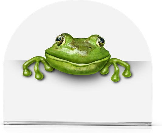 Frog Napkin Holder for Table Paper Napkins Holder Acrylic Tissue Dispenser Kitchen Dining Room Bathroom Party Car Decor