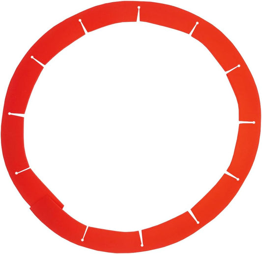 Adjustable Pie Crust Shields, Silicone Baking Protectors, Cover Ring Tools Fits 8-11.4 Inch Pies, Baking Pie Pizza Crust Shield Protector Cover for Edges ﻿ (Red)