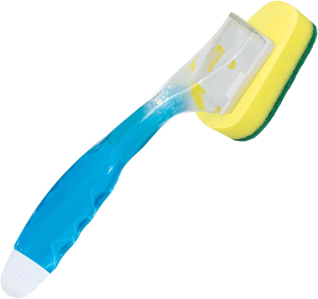 Lola Products Soap Dispenser Dish Brush Wand, Absorbent Sponge Scrubber, No Leaking. Clean Dishes, Sinks and Cookware, 1 Brush w/Head