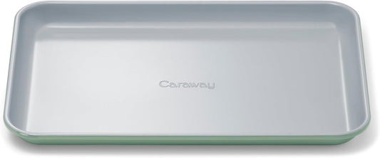 Caraway Nonstick Ceramic Small Baking Sheet (9x13”) – Non-Toxic, PTFE & PFOA Free – Oven Safe – Aluminized Steel Core – Mini Sheet Pan for Baking, Roasting & More - Sage
