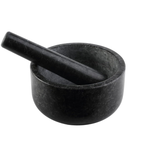 Koville Granite Mortar and Pestle Set, 6.3"-2 Cups Stone Grinder Bowl for Guacamole, Salsa, Pill Crusher, Spice, Herb, Garlic, Nut, Heavy Duty Grinder for Kitchen