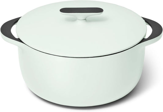 Caraway Enameled Dutch Oven - 6.5 qt Cast Iron Dutch Oven With Lid - 3 Layer Enamel Coating - No Seasoning Required - Compatible With All Stovetops - Oven Safe - No Forever Chemicals - Light Mist
