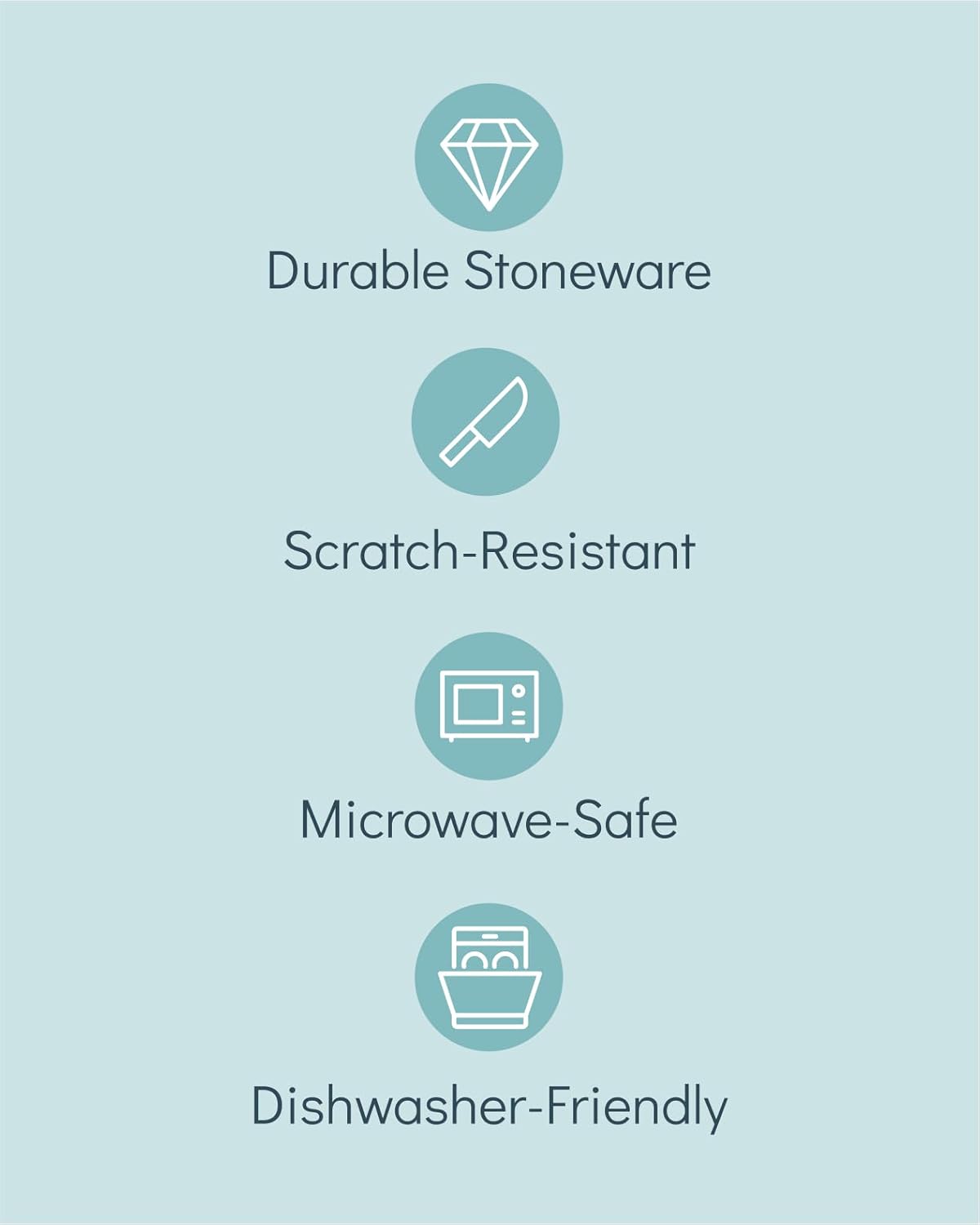 12 Piece Dinnerware Sets for 4 - Modern Style Stoneware Dinnerware Set - Scratch Resistant, Dishwasher, Microwave Safe Plates and Bowls Sets Ceramic, Bowl and Plate Set - Beige and Light Blue…