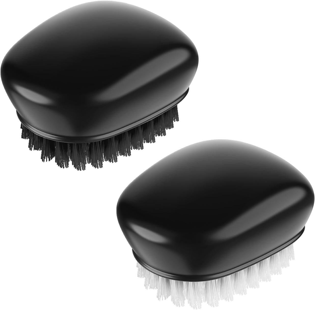 SXhyf Vegetable Brush Scrubber for Food [Black Stiff Bristles Brush + White Soft Bristles Brush] Potato Scrubber, Dishwasher Safe Veggie & Fruit Cleaning Brush for Mushrooms, Carrots, Lemons, Eggs