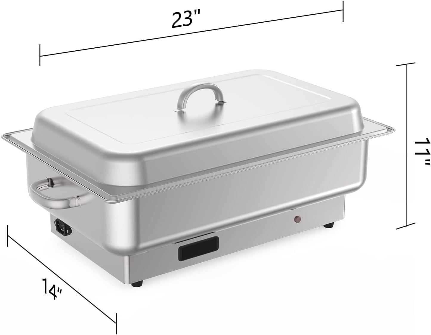 Electric Chafing Dish Buffet Set, 2 x 4.5QT Half-Size Buffet Servers and Warmers Stainless Steel Chafing Dish, Commercial Food Warmer with Temperature Control Display for Parties, Catering, Festival