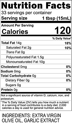 Blazing Bella Garlic Infused Extra Virgin Olive Oil - 16.9 Fl Oz (Pack of 1)