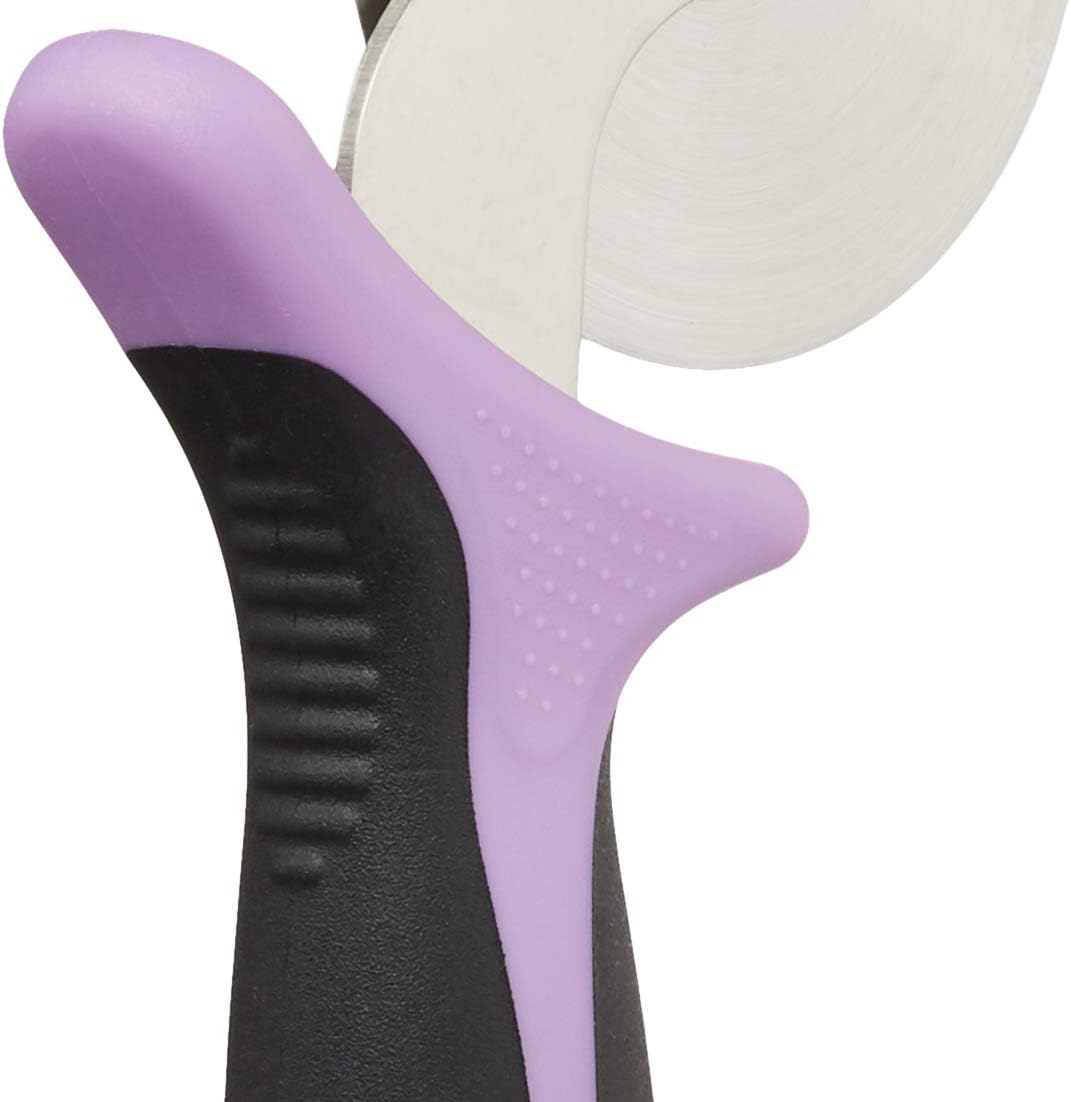 Mercer Culinary Millennia Pizza Cutter with Purple Handle, 2.75 Inch Wheel, Stainless Steel