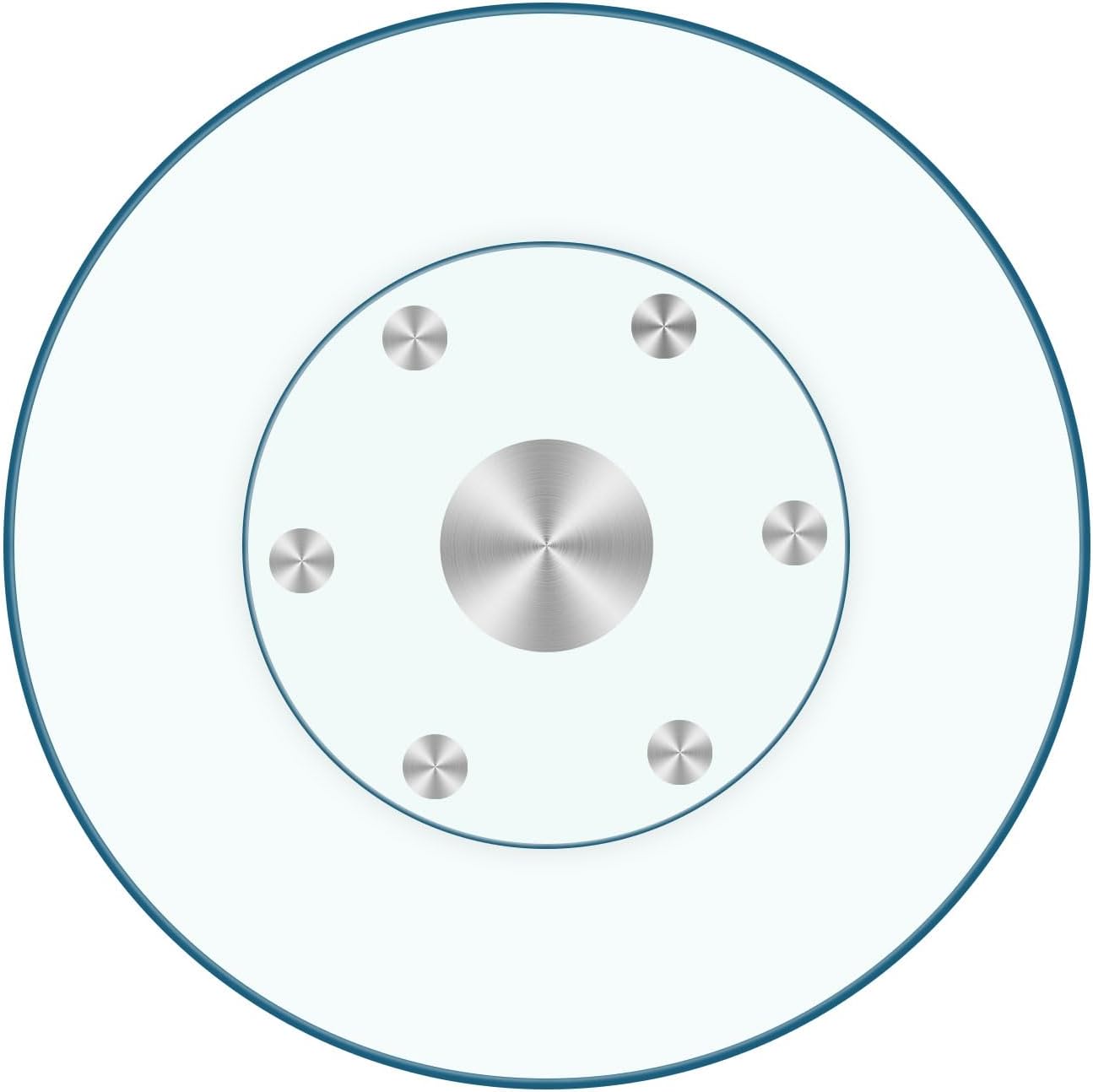40" Heavy-Duty Lazy Susan Turntable - 1/3" Extra-Thick Tempered Glass - Silent & Smooth Swivel for Large Dining Tables, Centerpiece