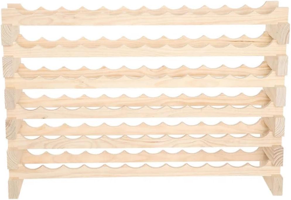 72 Bottle Wine Rack (12 Wide) Natural Pine