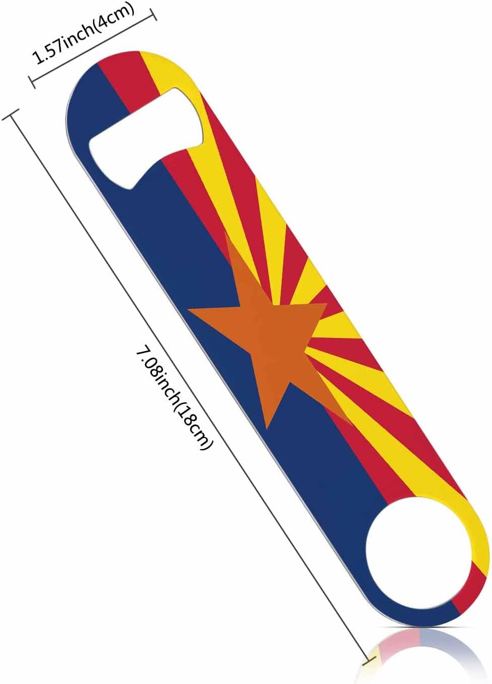 USA Flag Stainless Steel Bottle Opener Vintage America Arizona State Flag Blue Red Color Freedom Modern Flat Beer Bottle Opener Keychain for Home Kitchen Bar Restaurant Party Birthday Gift
