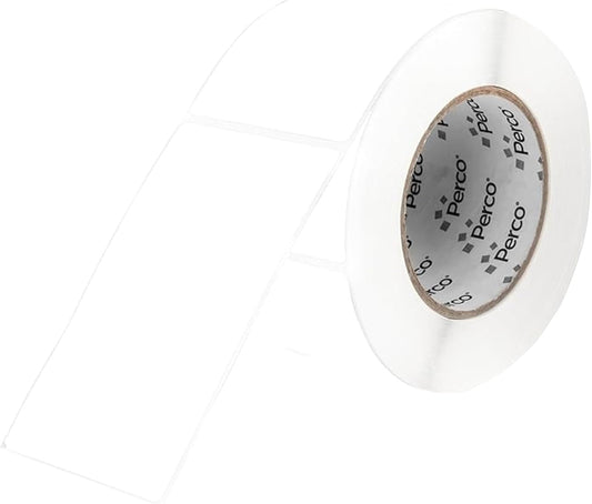 Perco White Labels 3x5 Inch 500 Stickers/Roll with Easy Peel Perforation and Strong Adhesion for Inventory Management, Color Coding, Moving Boxes, Retail, Organizing & Crafts – Made in USA