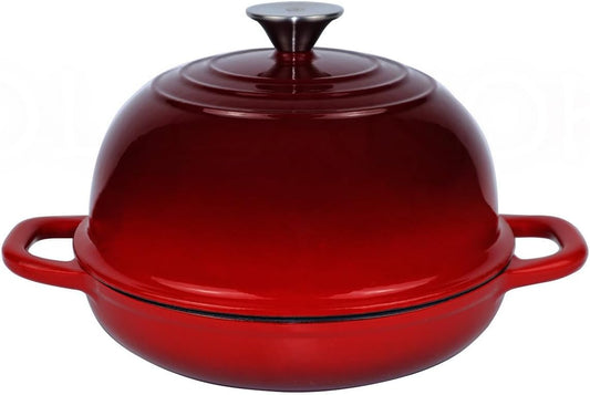 Dutch Oven for Bread Baking Bread Oven for Sourdough Bread Baking, Enameled Cast Iron Dutch Oven Pot with Lid 5 qt Cast Iron Bread Pan, Red