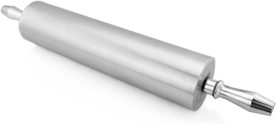 New Star Foodservice Extra Heavy Duty Restaurant Aluminum Rolling Pin, 18", Silver