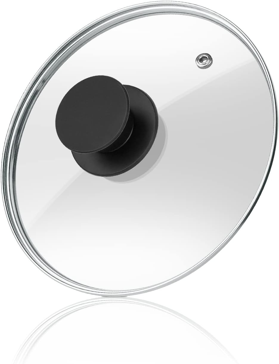 Wadaza Pan Lid 7 Inch - Tempered Glass Pot Lid - Oven Safe Replacement Glass Lid for Frying Pan Wok Pot Skillet