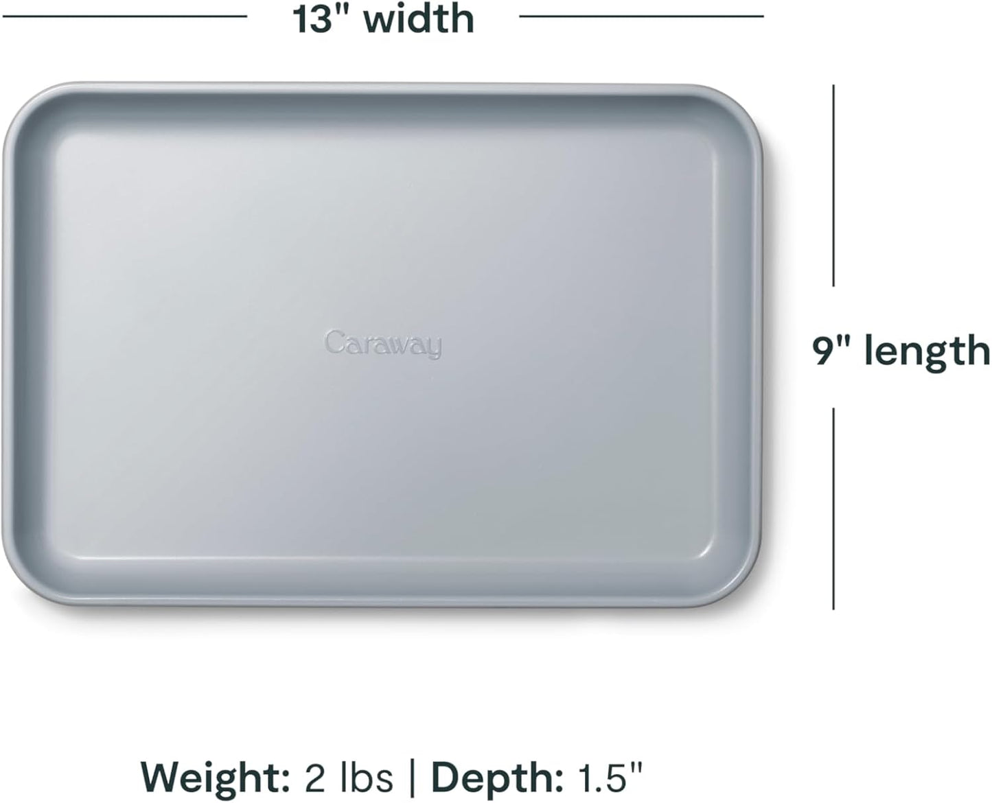 Caraway Nonstick Ceramic Small Baking Sheet (9x13”) – Non-Toxic, PTFE & PFOA Free – Oven Safe – Aluminized Steel Core – Mini Sheet Pan for Baking, Roasting & More - White
