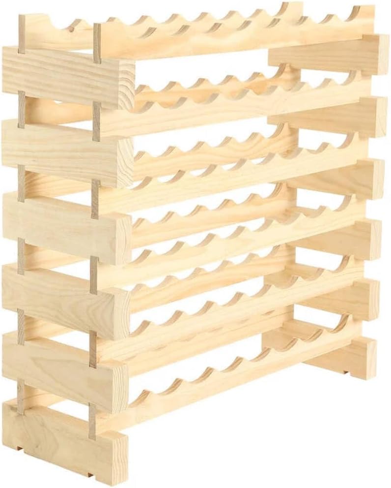 48 Bottle Wine Rack Dark Stain