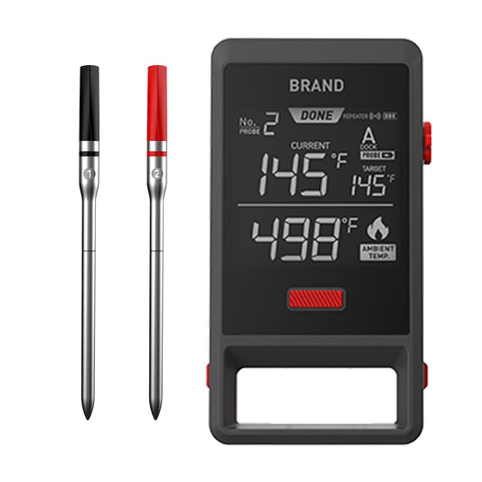 Smart Wireless Meat Thermometer for Grilling and Smoking – Bluetooth 5.2, 150m Range, IP65 Waterproof Probe – Rechargeable USB-C BBQ Thermometer for Smoker, Oven, Rotisserie