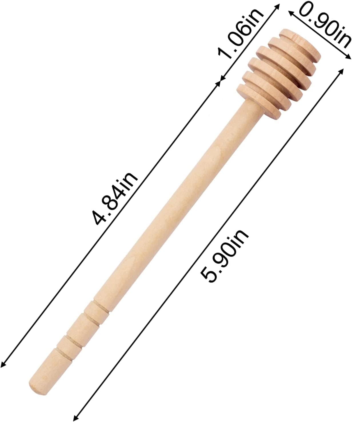 50Pcs 6 Inch Honey Dipper Sticks - Wooden Honey Dipper, 6 Inch Mini Honeycomb Stick, Honey Stirrer Stick for Honey Jar Dispense Drizzle Honey and Wedding Party Present