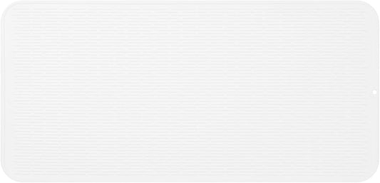 Silicone Dish Drying Mat for Multiple Usage,Easy clean,Eco-friendly,Heat-resistant Silicone Mat for Kitchen Counter or Sink,Refrigerator or Drawer Liner White 5XL 36inches x 18inches