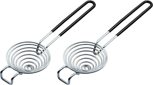 CAMKYDE Egg Separator Food Grade Stainless Steel Egg Yolk White Separation Tool, Set of 2 (Black)