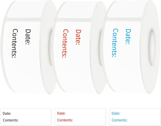 Removable Freezer Labels,3 Clors 1 x 3 Inch Food Storage Stickers, Refrigerator Freezer Paper Label Easy Clean Leaves No Residue,Food Labels Roll