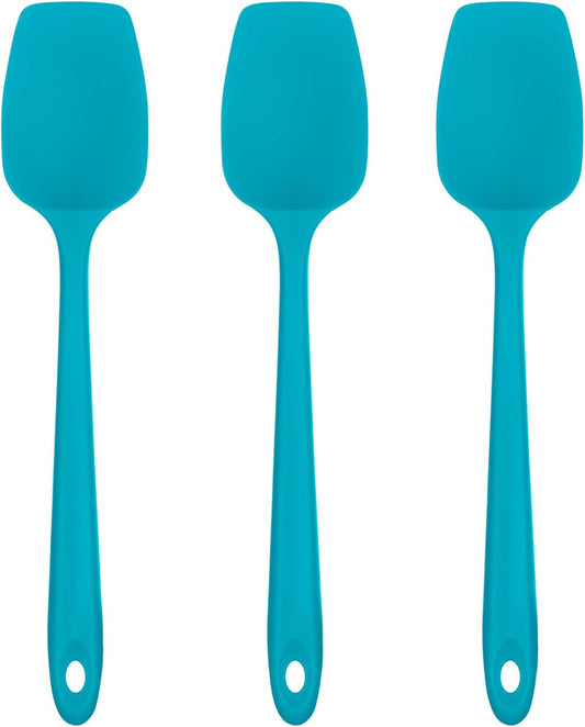 Heat Resistant Silicone Spoon Spatula: U-Taste 600ºF High Heat Flexible 11.38in Silicon Mixing Stirring Cooking Scraping Baking Bowl Scraper for Kitchen Nonstick Cookware (Marrs Green)